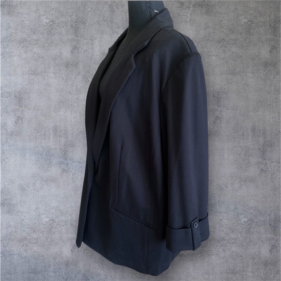 AK COLLECTION (ANNE KLEIN) Blazer Oversized Plus Size 3X Black Single ButtonNWT - Picture 14 of 15